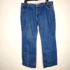 19) HARLEY-DAVIDSON Straight Leg Jeans Sz. 16